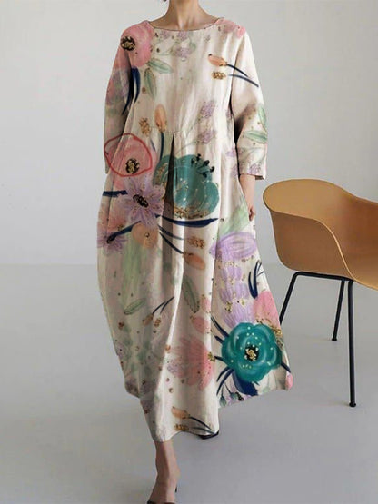 Hilda® | Edles, lockeres Kleid mit Blumenmuster