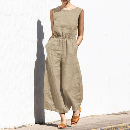 Selma® | Vielseitiger ärmelloser Jumpsuit mit elastischer Taille