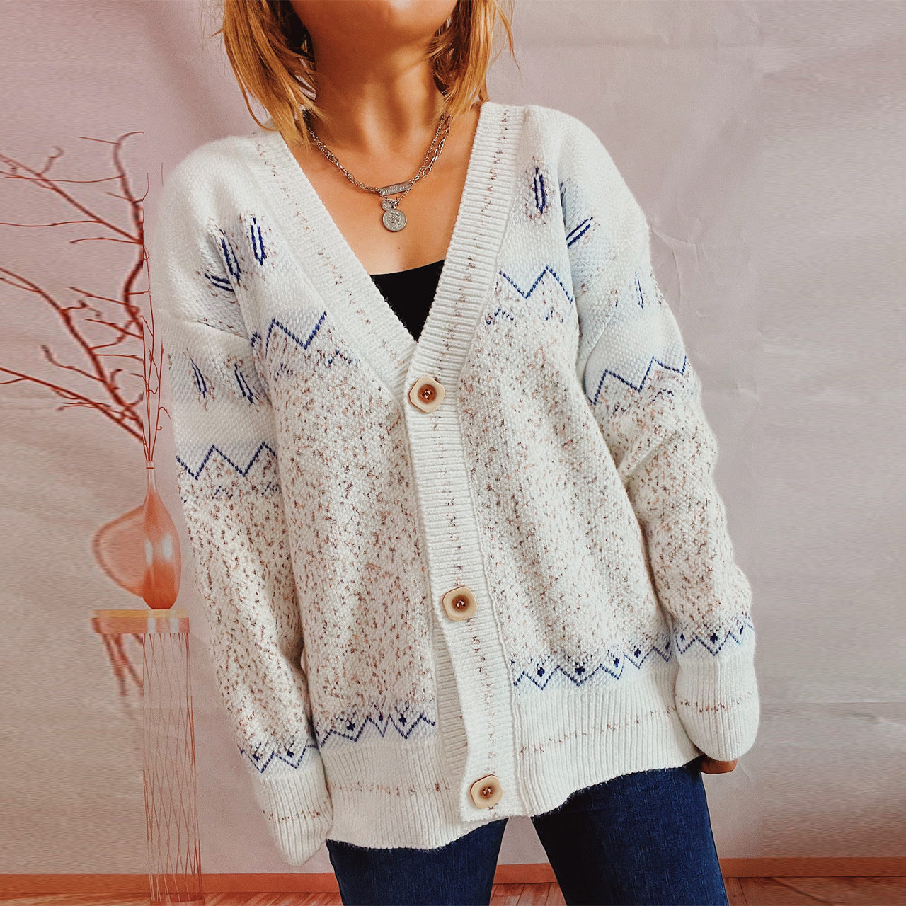 Women's Cozy Chenille Knitted Cardigan Sweater Coat    