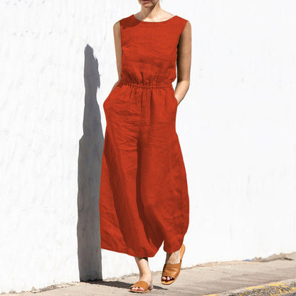 Selma® | Vielseitiger ärmelloser Jumpsuit mit elastischer Taille