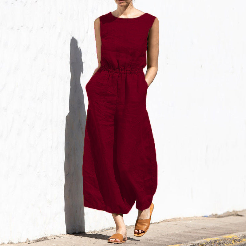 Selma® | Vielseitiger ärmelloser Jumpsuit mit elastischer Taille