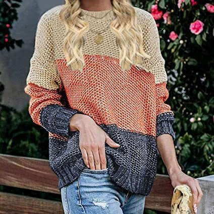 Color-Autumn Winter Round Neck Sweaters Women Clothing Popular Casual Thick Thread Colored Pullover Knitwear-Fancey Boutique