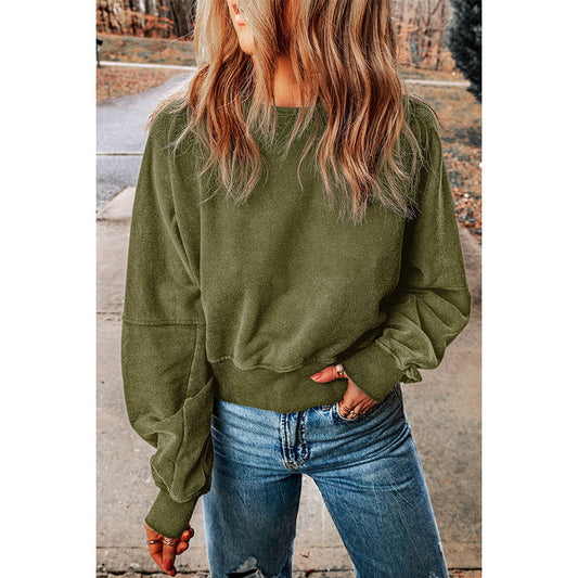 Color-Autumn Solid Color Pullover Long Sleeve Top Women Personalized Backless Pickled Sweater Women Clothing-Fancey Boutique