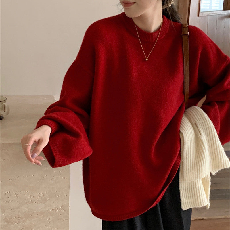 fall outfits 2024 Chic Loose round Neck Sweater for Women 2024 Autumn and Winter New Large Style Lazy Style Pullover Sweater Top