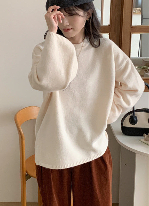 fall outfits 2024 Chic Loose round Neck Sweater for Women 2024 Autumn and Winter New Large Style Lazy Style Pullover Sweater Top