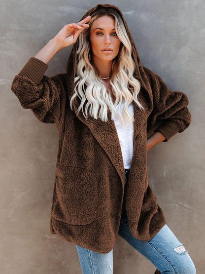 Overcoat Hoodies- Plush Sherpa Hoodie - Oversized Jacket- - IndioGear Fashion and Gear