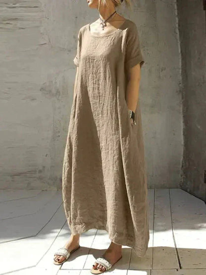 Winona® | Übergroßes Kleid aus Baumwolle und Leinen