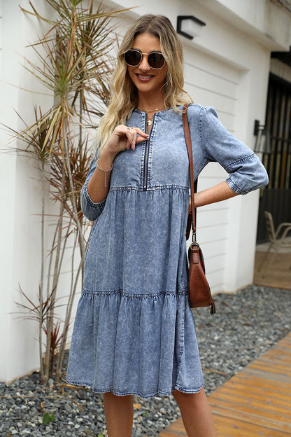 Katrin® | Denim Vintage Kleid