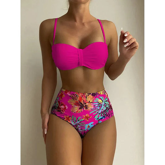 Zoë® | Schicker Bikini mit hoher Taille und Blumendessin