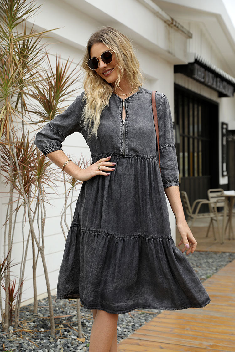 Katrin® | Denim Vintage Kleid