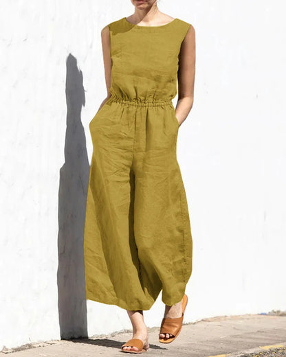 Selma® | Vielseitiger ärmelloser Jumpsuit mit elastischer Taille