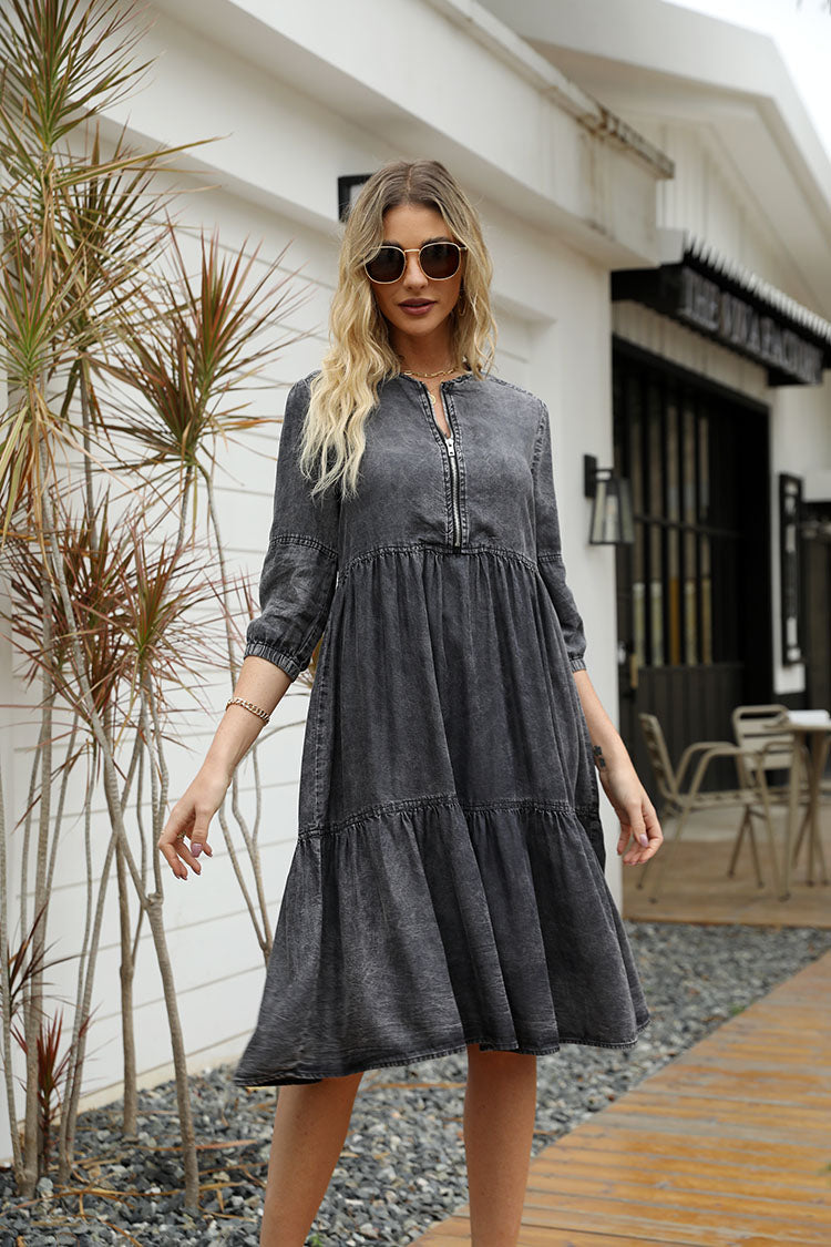 Katrin® | Denim Vintage Kleid