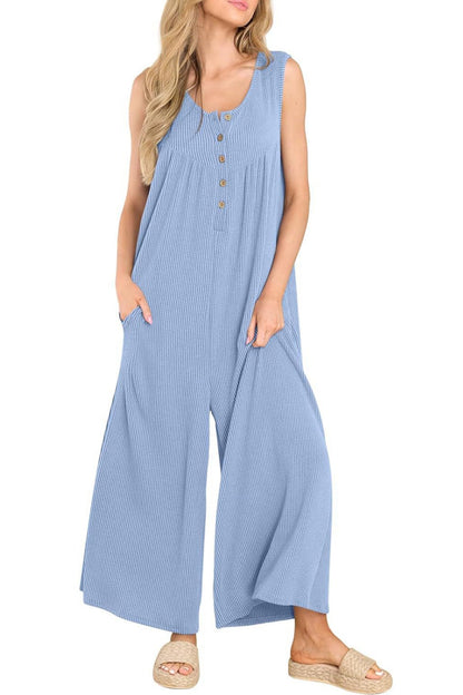 Diana® | Einreihige ärmellose Jumpsuits mit Taschen