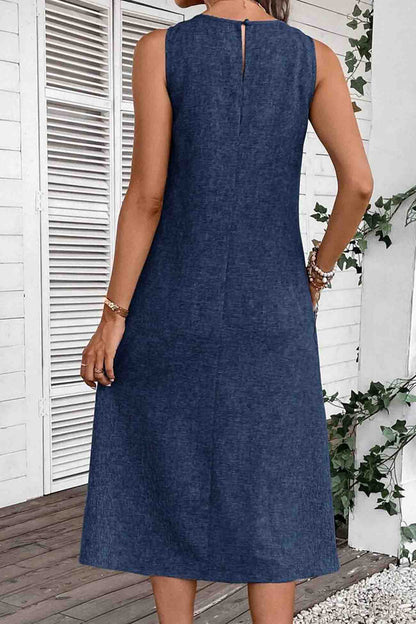 Greta® | Sleeveless Pocket Midi Dress