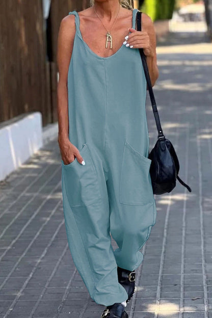 Emerald® | Solide Pocketed Cami Jumpsuits