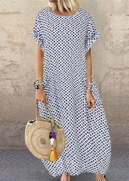 Karla® | Sommer Polka Dot Print Kurzärmeliges Kleid in Übergröße