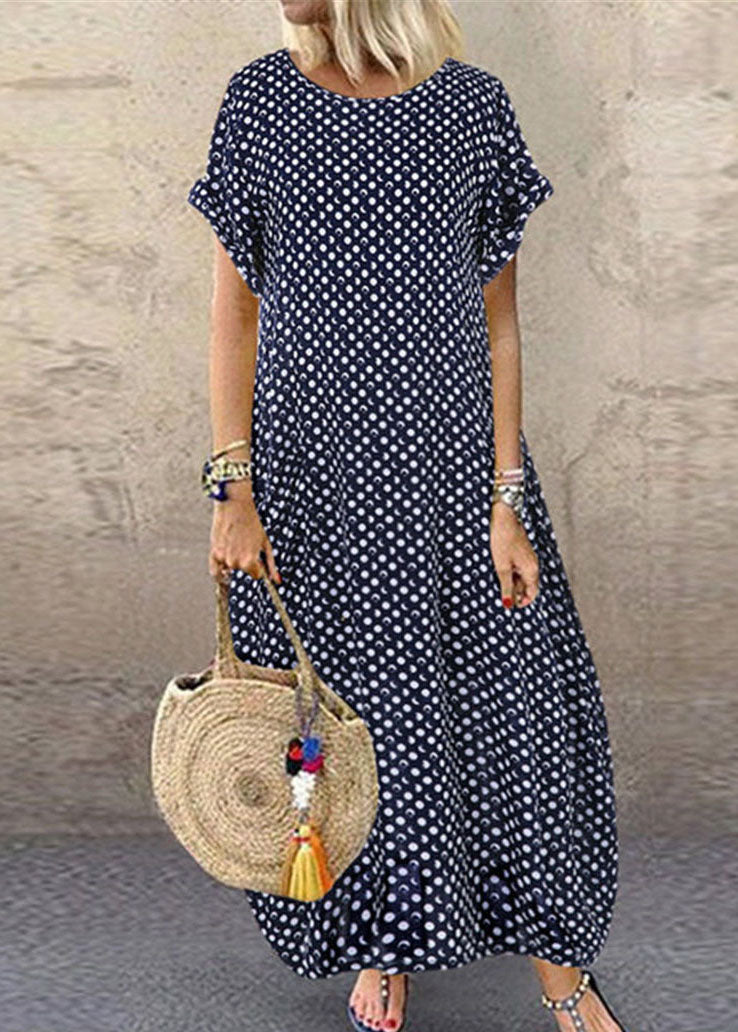 Karla® | Sommer Polka Dot Print Kurzärmeliges Kleid in Übergröße