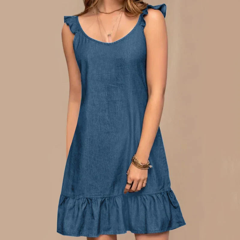 Sundresses- Cute Dress in Soft Cotton Blend for Everyday Wear- - Pekosa Women Fashion