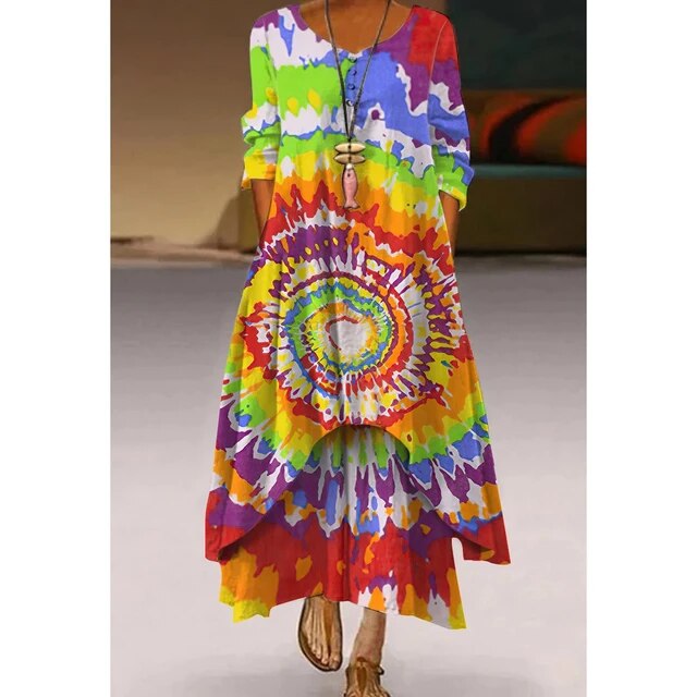 Jonna® | Elegantes Kleid in Tie-Dye-Muster