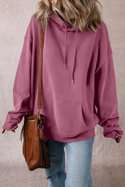 Drawstring Pocketed Long Sleeve Hoodie - Sydney So Sweet