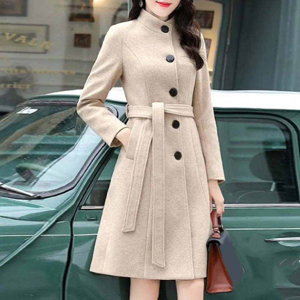 ABBY - Einreihiger Trenchcoat mit Taschen