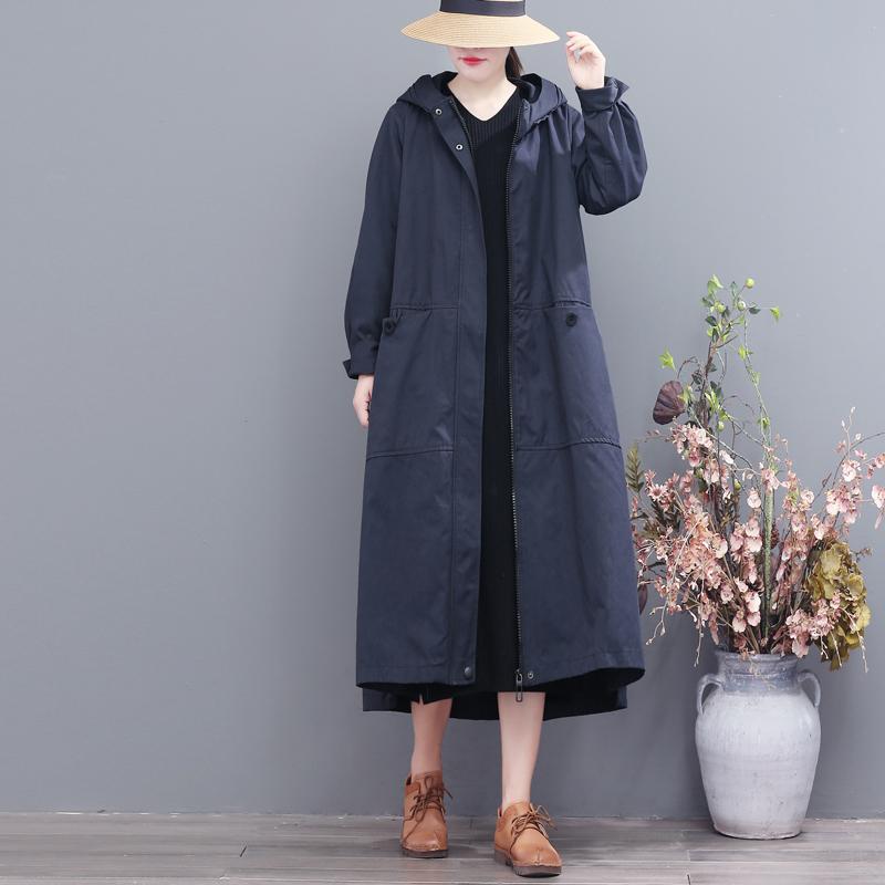 Autumn Women Retro Loose Casual Windbreaker Coat