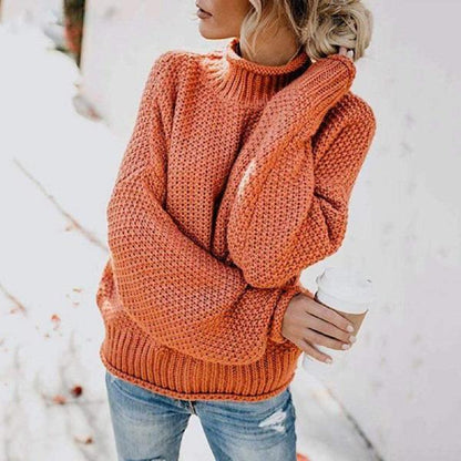 Boho Beach Hut Pullovers, Sweater, Knit Sweater Khaki / S Knit Loose Pullover Fashion Sweater