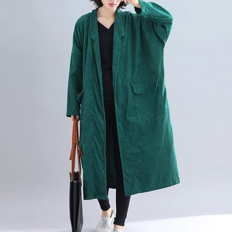 Oversized Corduroy Coat Buddha Trends