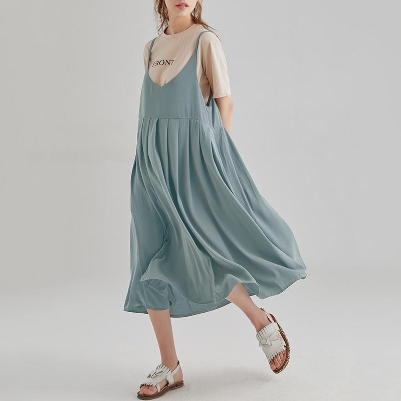 Buddha Trends overall dress Soak Up The Sun Cotton Overall Dress Midi