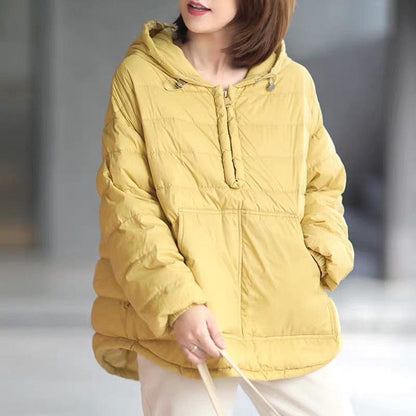 Buddhatrends Ivory / M Oversize Puffer Hooded Coat