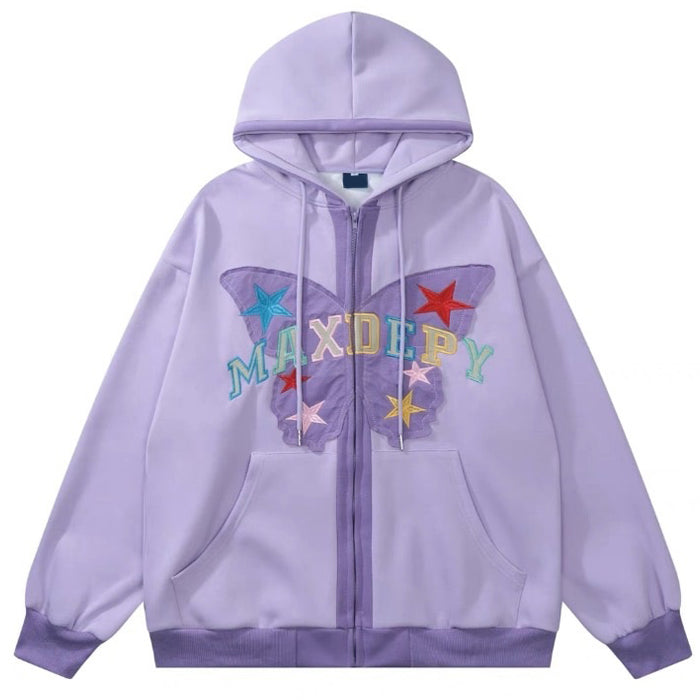 butterfly zip up hoodie boogzel clothing