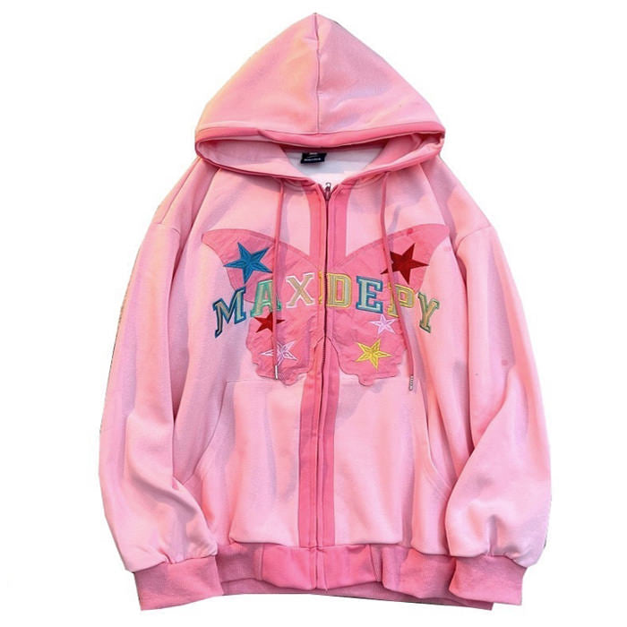 butterfly zip up hoodie boogzel clothing