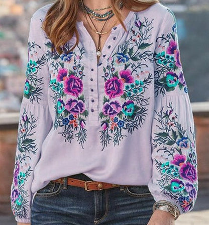 camisa ancha de flores