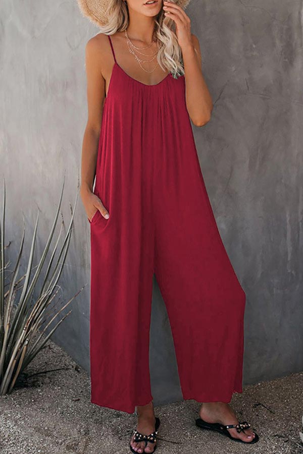 Rodress-casual-sling-solid-color-pocket-jumpsuit