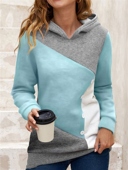 Women's Mid-Length Colorblock Hoodie