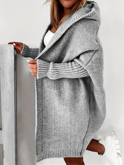 Cozy Oversized Loose Long Sleeve Hooded Knitted Cardigan