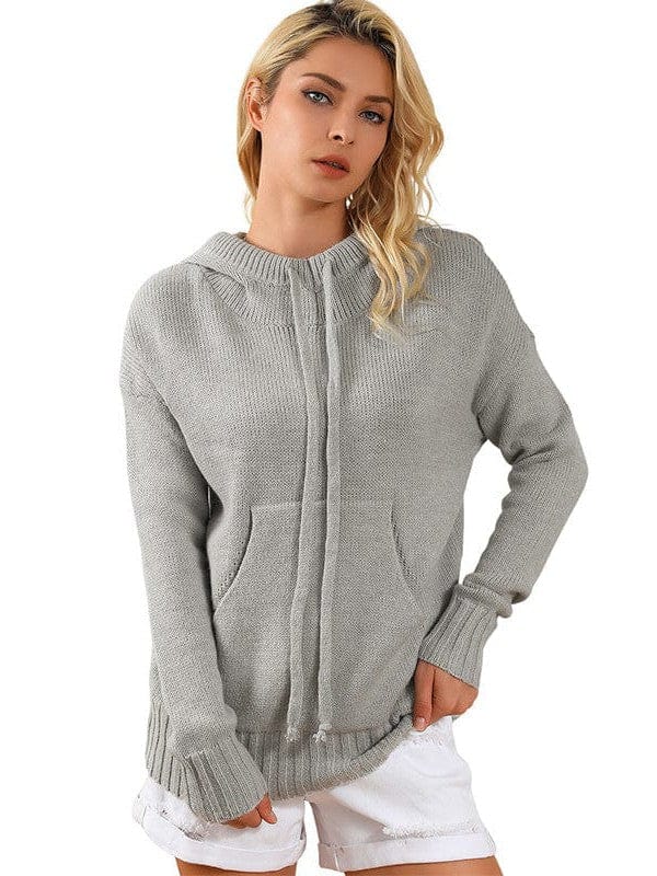 Cozy Oversized Loose Long Sleeve Hooded Knitted Cardigan