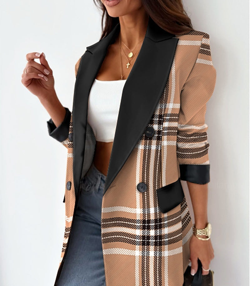 Women's Single Breasted Blazer with Flap Pockets