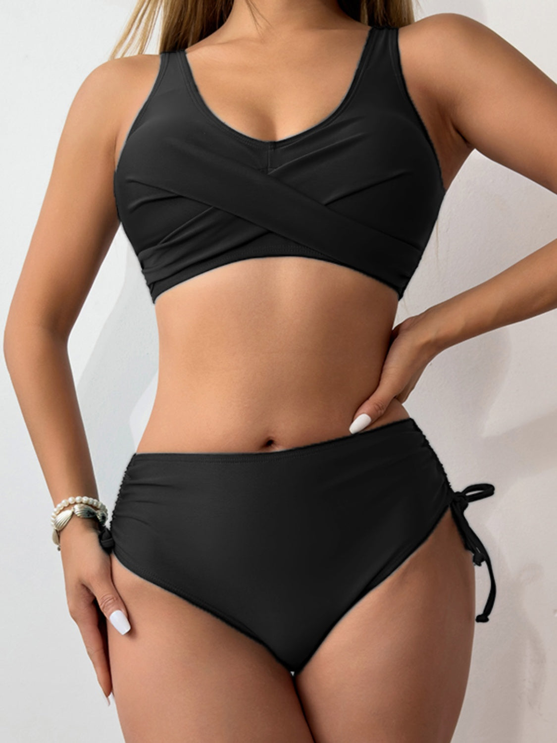 Camila® | Rundhalsausschnitt Breiter Träger Bikini Set