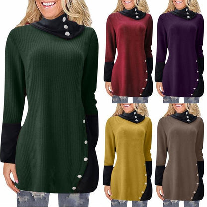 European And American Women's Top New Long Sleeve Irregular Dress - Trendha