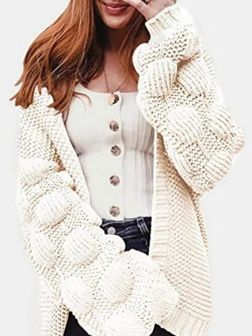 Open Front Long Sleeve Cardigan - Body By J'ne