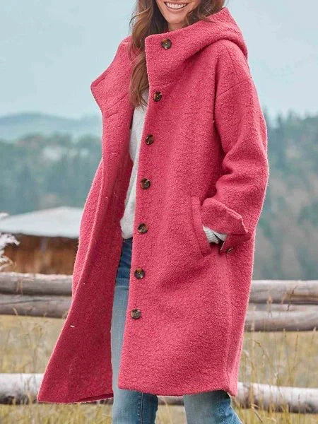 Amy - Damesherfst Winter Warm Windjack Effen Effen Erwt met Zakken Stijlvol Jasje - Roze-3XL -  Neomoda