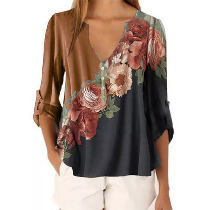 Shirt  | Plus size Floral print shirt for women | [option1] |  [option2]| thecurvestory.myshopify.com