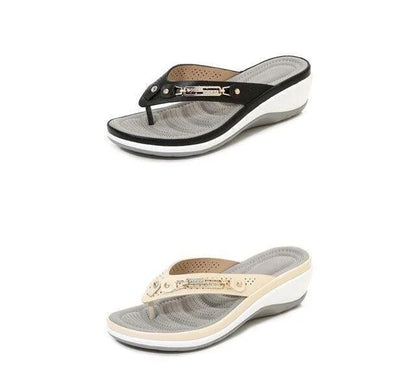 Katharina® | Weich gepolsterte Flip Flops Zehenstegsandalen