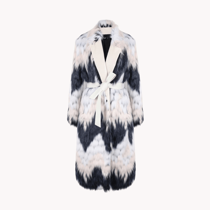 Faux Fur Patchwork Winter Overcoat - Kelly Obi New York