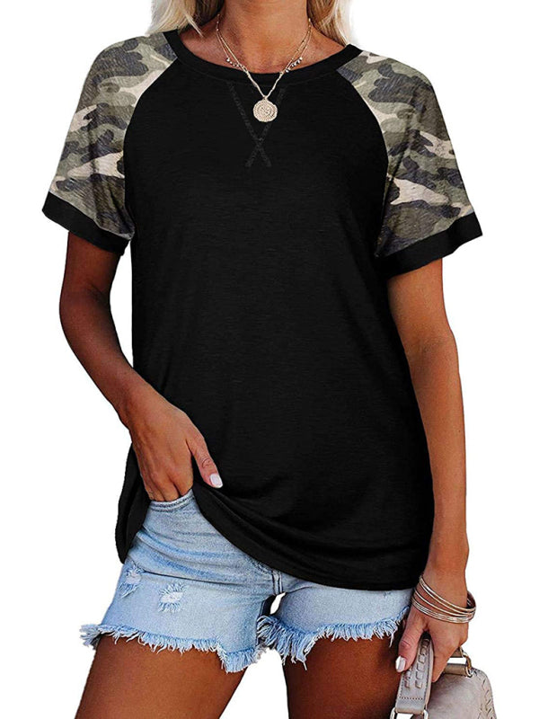 Odette® | Stylisches Camouflage Rundhals-Shirt