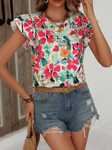 Monica® | Floral Rundhalsau...