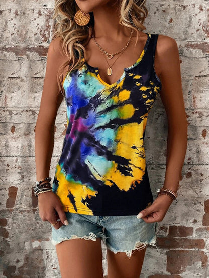 Ella® | Stylisches Tie-Dye Top mit V-Ausschnitt