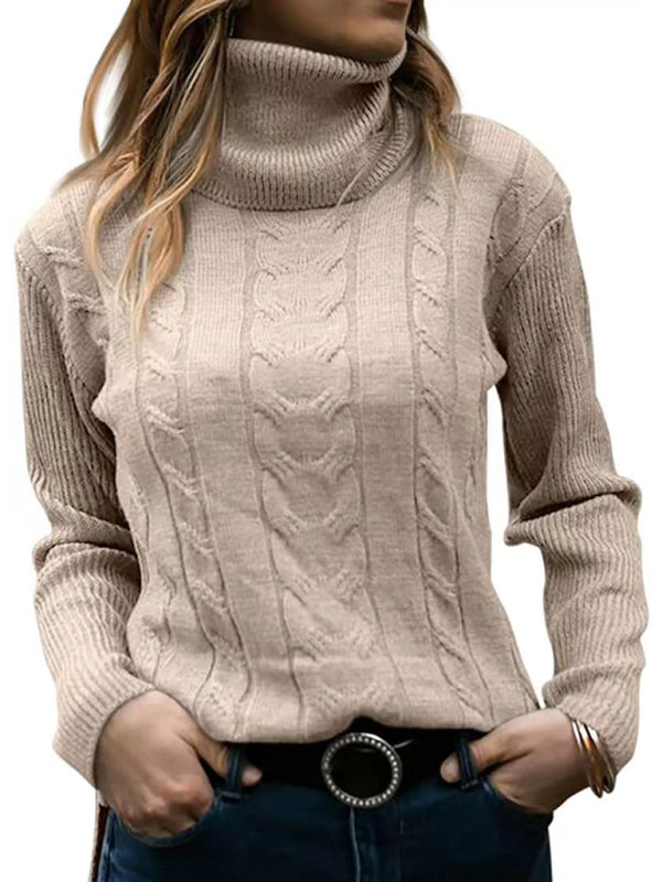 Women's Solid Color Turtleneck Long Sleeve Sweater in 20 Colors Sizes 4-12 - Wazzi's Wear