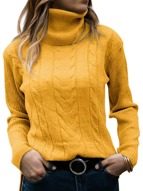 Women's Solid Color Turtleneck Long Sleeve Sweater in 20 Colors Sizes 4-12 - Wazzi's Wear